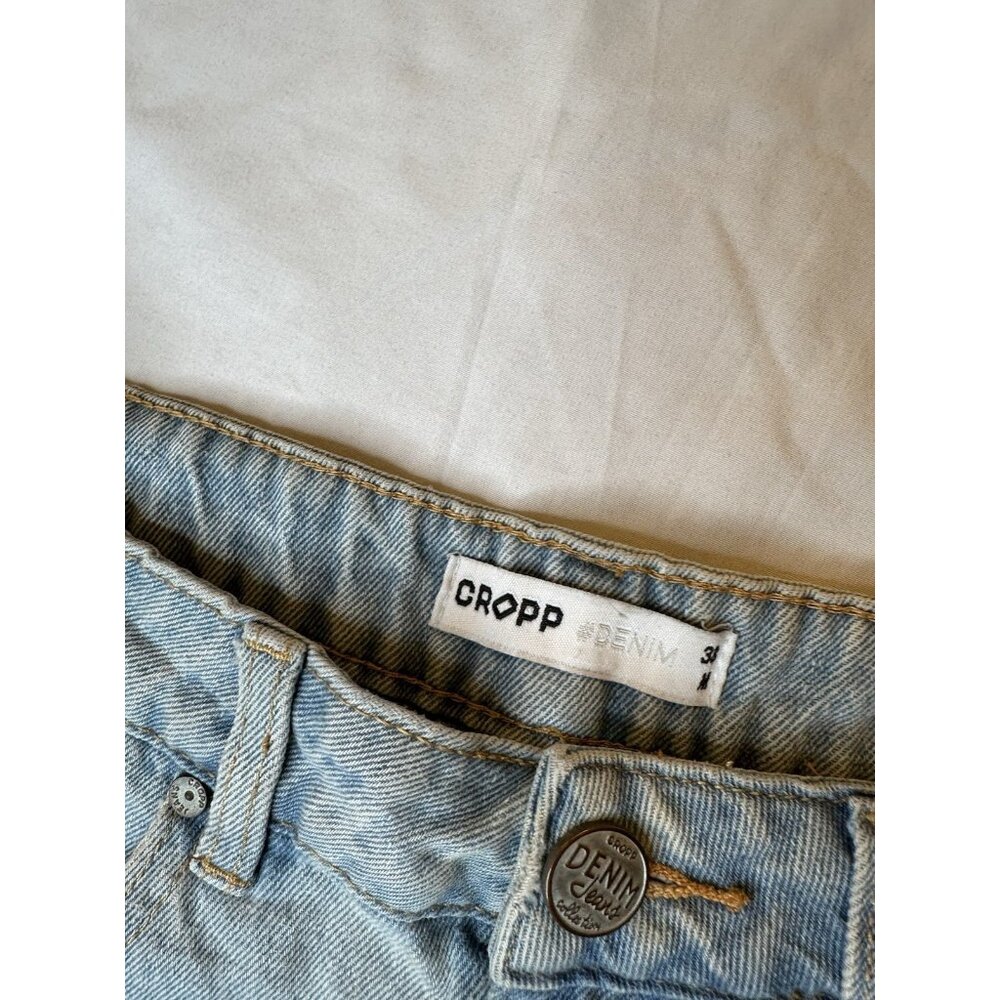 Women’s Good Vibes Denim Shorts Cropp Blue S Y2K - Picture 5 of 7